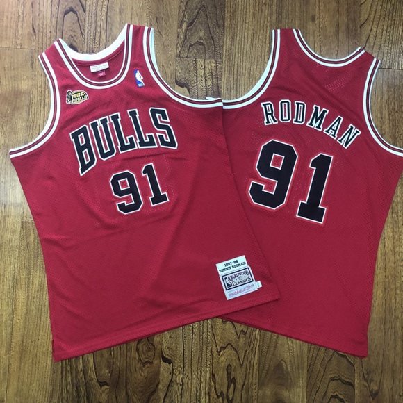 dennis rodman red jersey